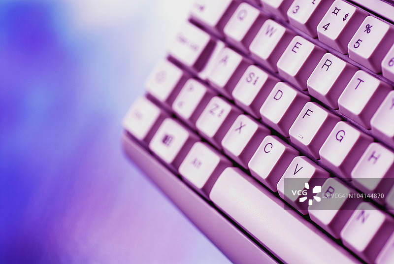电脑键盘的特写镜头图片素材