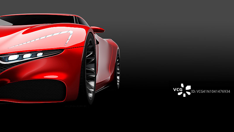 红色跑车工作室拍摄图片素材