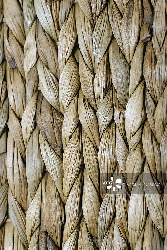 编织稻草的特写镜头图片素材