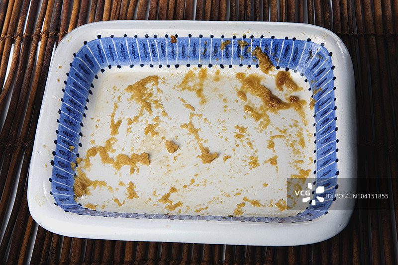 餐垫上的托盘特写图片素材