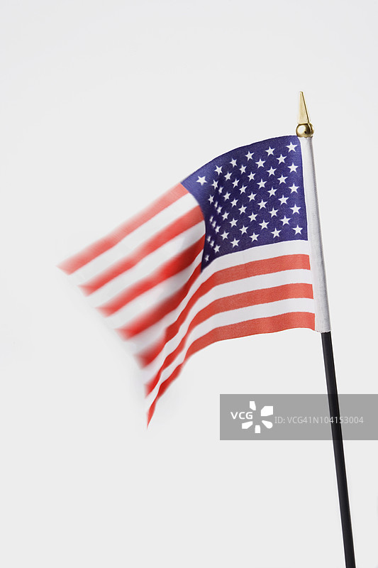 飘扬的美国国旗特写图片素材