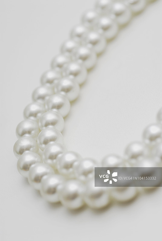 珍珠项链特写图片素材