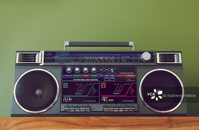 老式手提式收录机图片素材