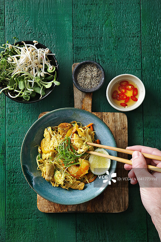 海鲜蔬菜日式面条图片素材