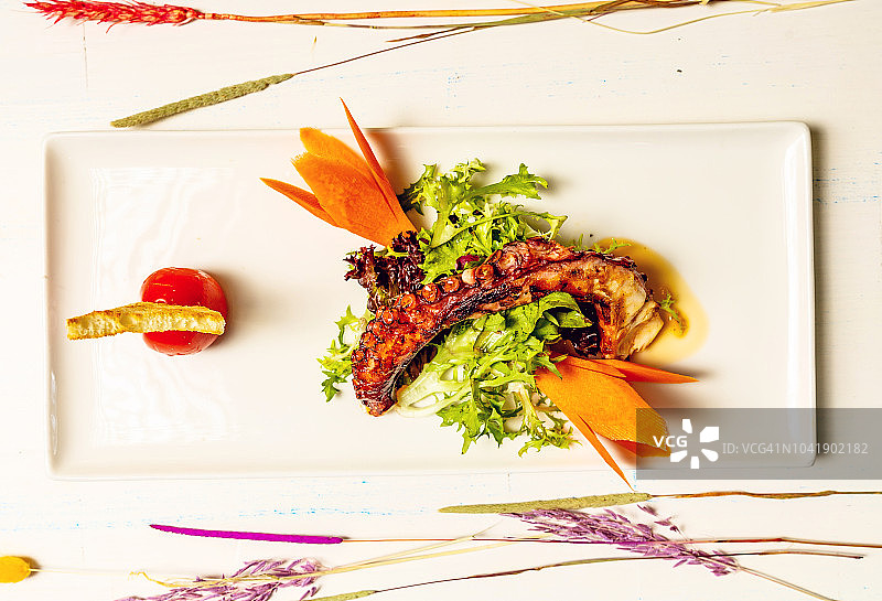 烤章鱼图片素材