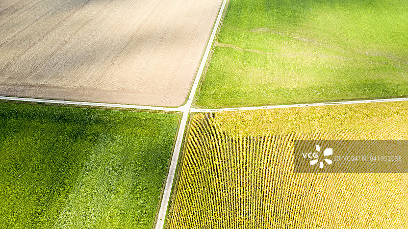 德国田野的航拍图片素材