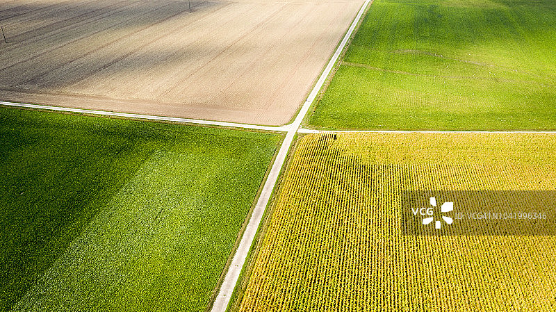 德国田野的航拍图片素材