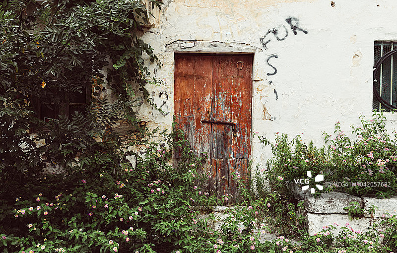 阿索斯废弃建筑图片素材