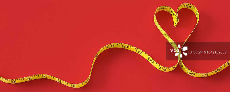 心形卷尺图片素材