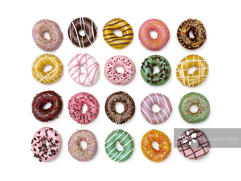 色彩鲜艳的甜甜圈图片素材