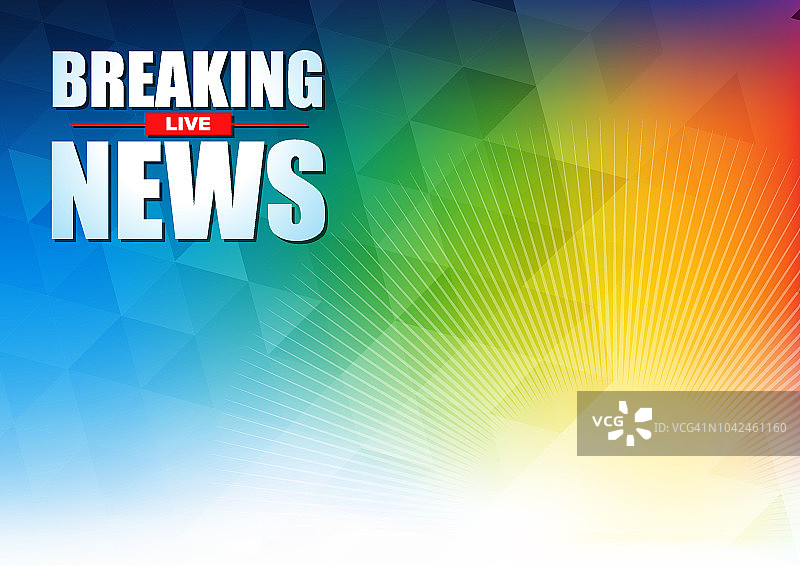 彩色背景的突发新闻标题图片素材