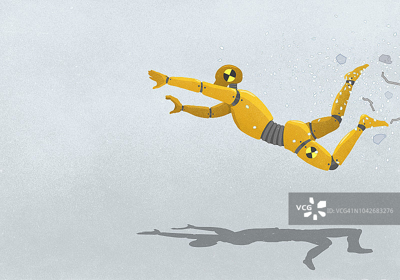 飞行中的碰撞测试假人图片素材