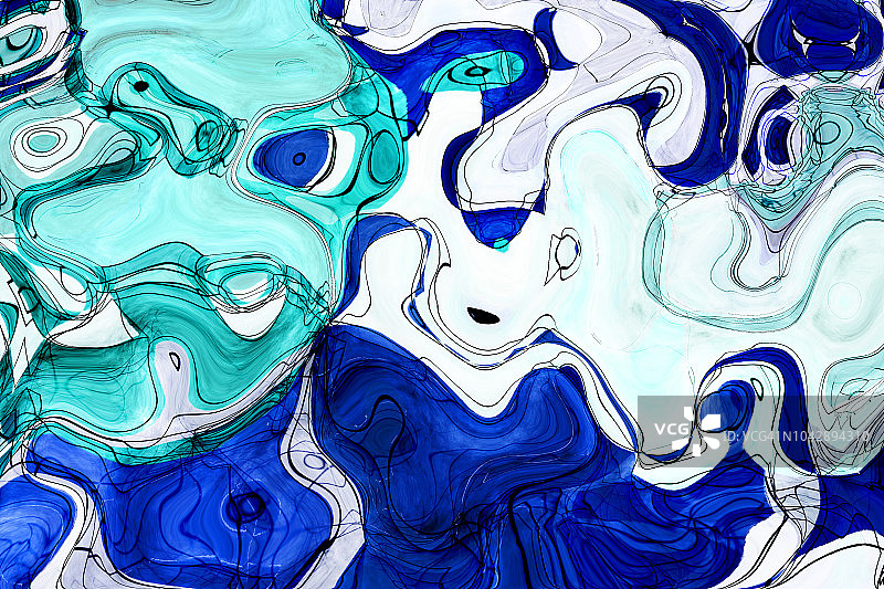 绿蓝色渐变抽象图形背景图片素材