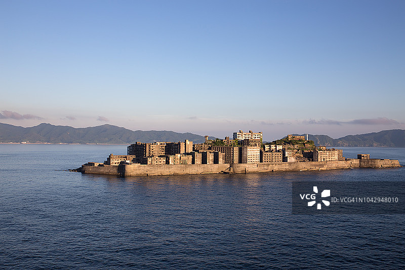 日本长崎的端岛 -“军舰岛”图片素材