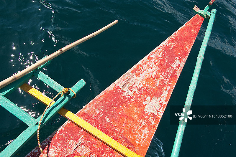 菲律宾传统渔船图片素材