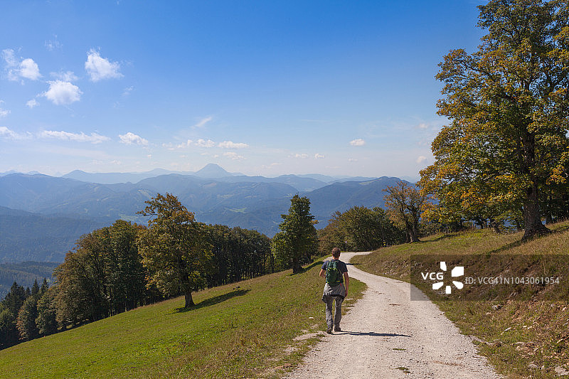 奥地利阿尔卑斯山徒步旅行图片素材