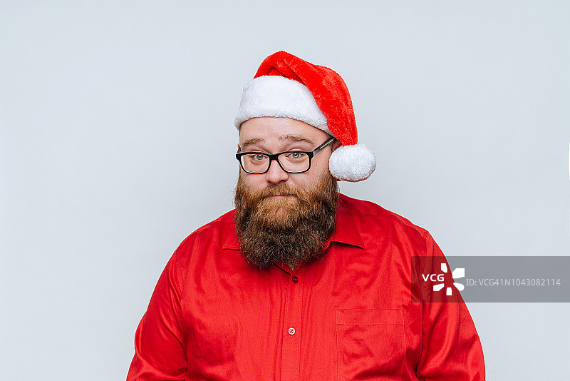 年轻的时尚圣诞老人图片素材