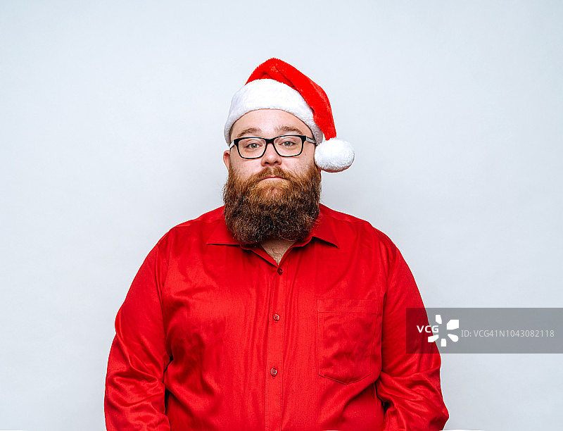 年轻的时尚圣诞老人图片素材