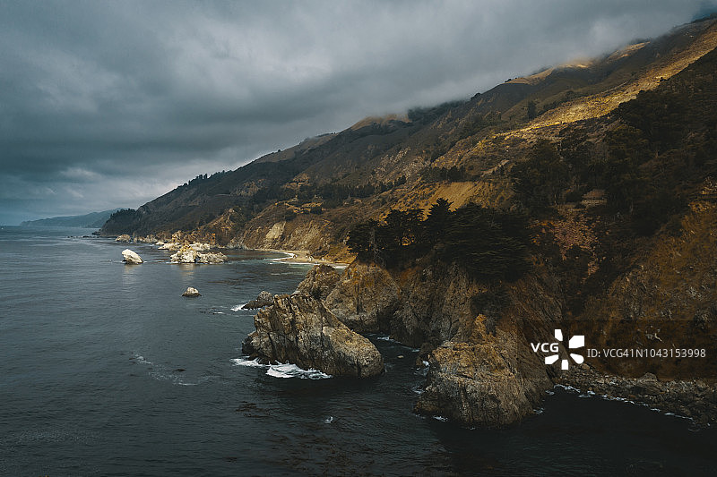 大瑟尔公路与海岸线航拍之旅图片素材