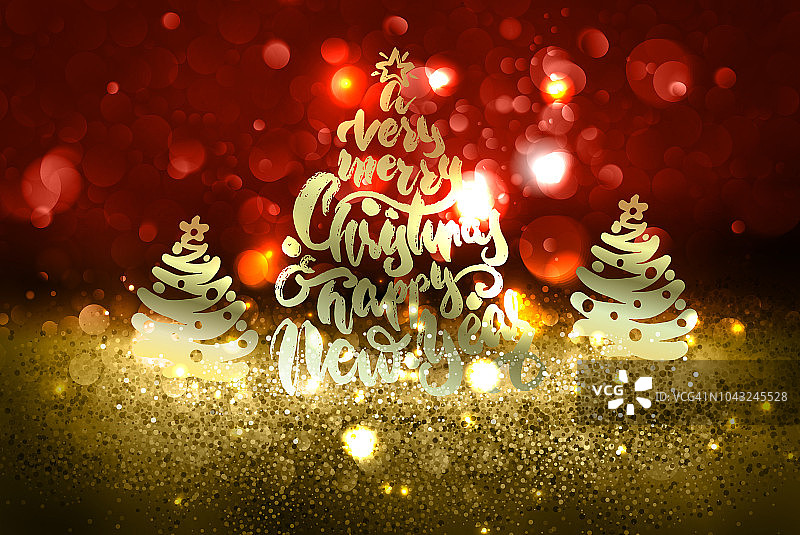 手绘字体圣诞贺卡图片素材