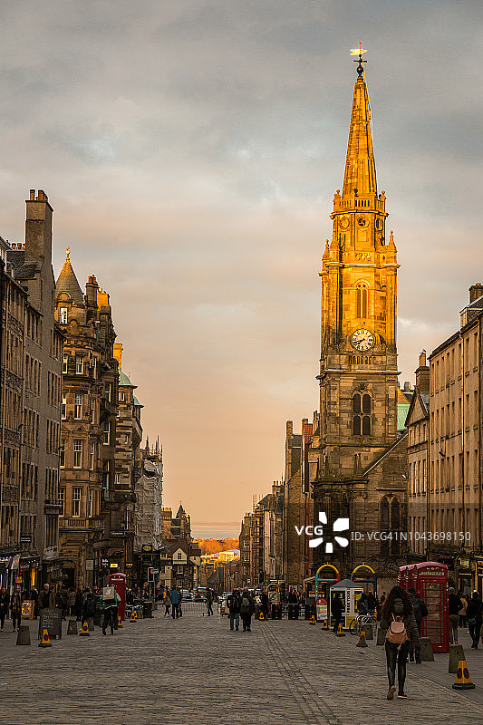 爱丁堡黄昏街道图片素材