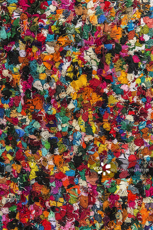 彩色长毛地毯俯视图图片素材