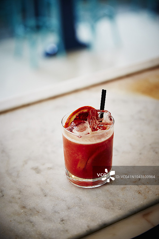 薄荷叶鸡尾酒特写图片素材