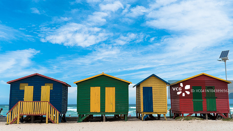 开普敦的海滩小屋图片素材
