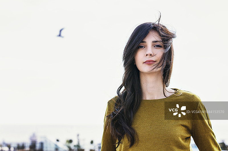 年轻严肃的女商人肖像图片素材