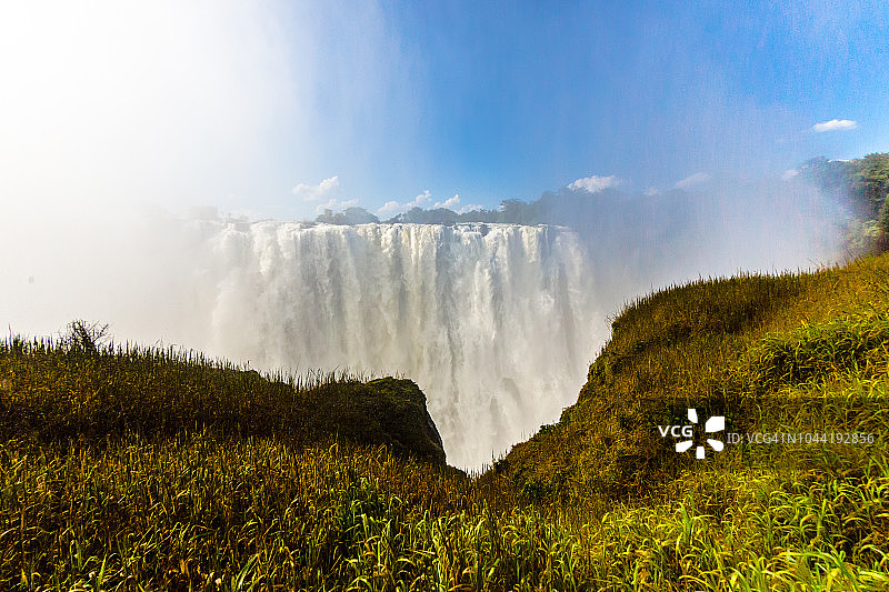 从赞比亚看维多利亚瀑布图片素材