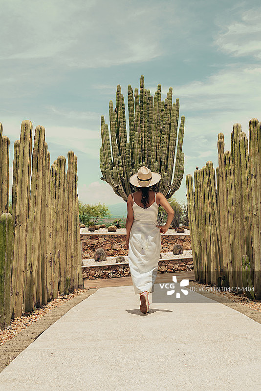 在墨西哥旅行的女人图片素材