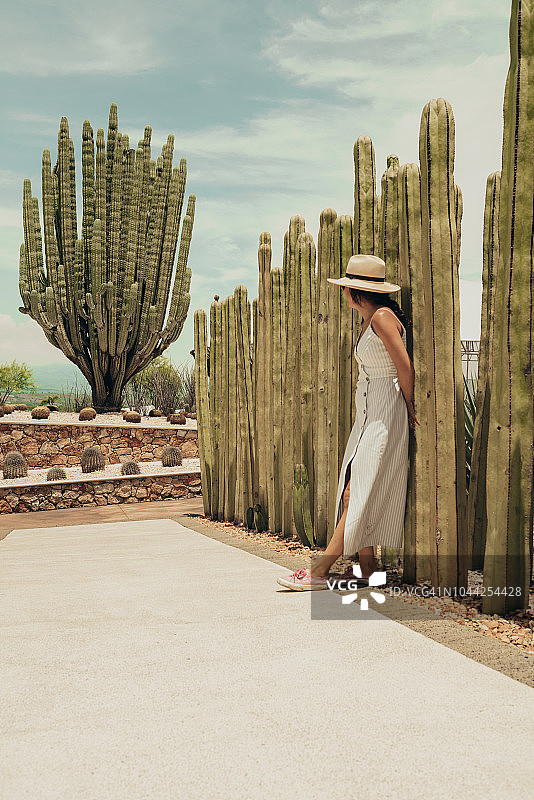 在墨西哥旅行的女人图片素材