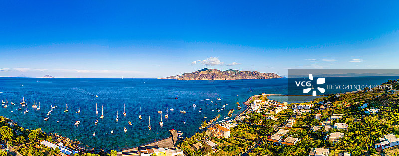 埃奥利群岛小镇风光，意大利西西里图片素材