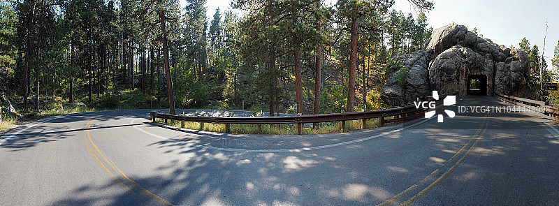 南达科他州黑山吉迪恩隧道全景图片素材