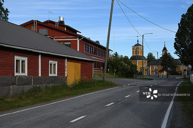 芬兰希曼卡的城市街道图片素材