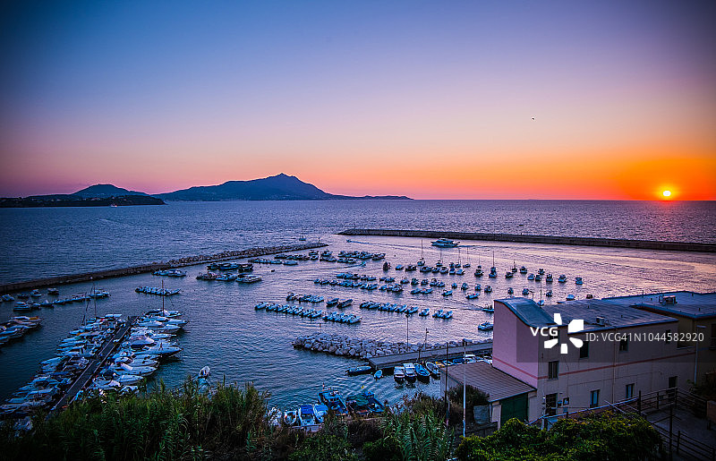 地中海日落图片素材