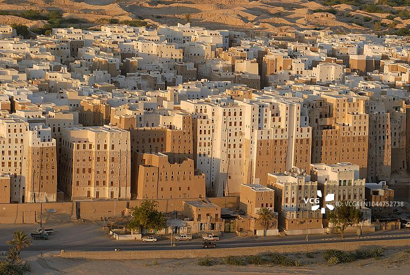 也门希巴姆老城景观，哈德拉毛谷地图片素材