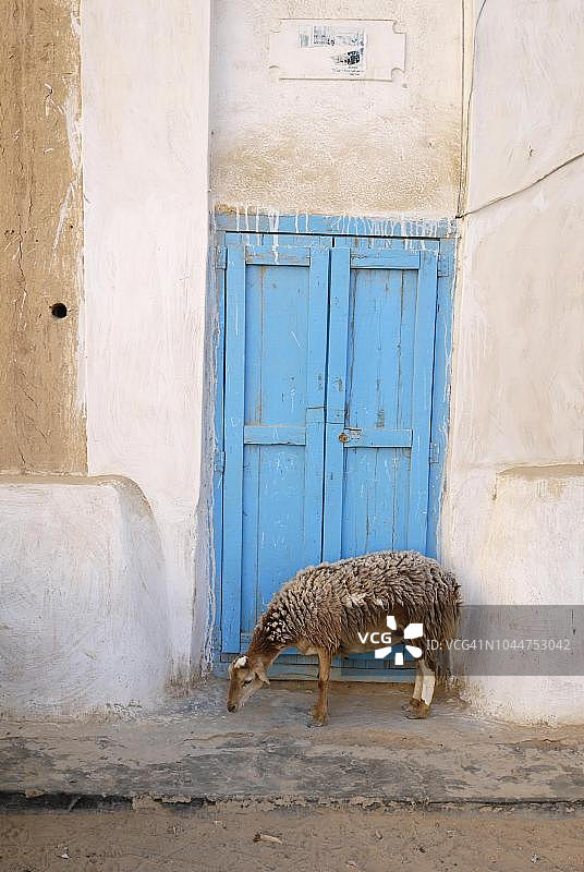 也门希巴姆古镇的历史之门图片素材