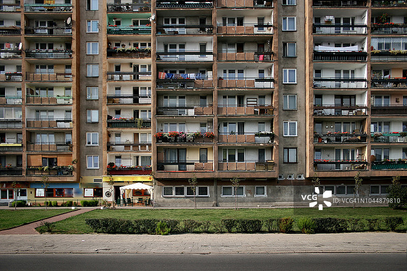 波兰华沙的社会主义住房项目图片素材