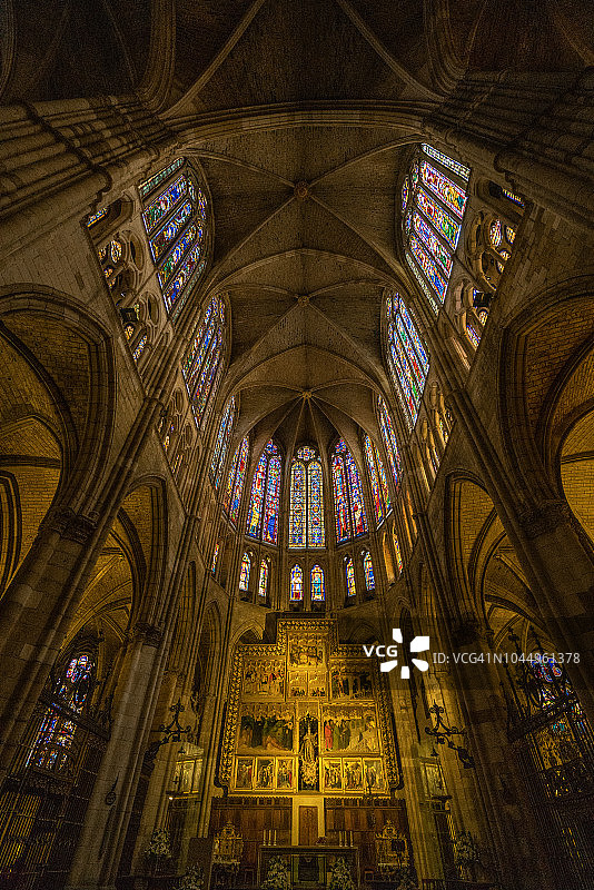 西班牙莱昂大教堂图片素材