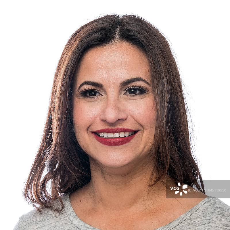 微笑的中年妇女图片素材