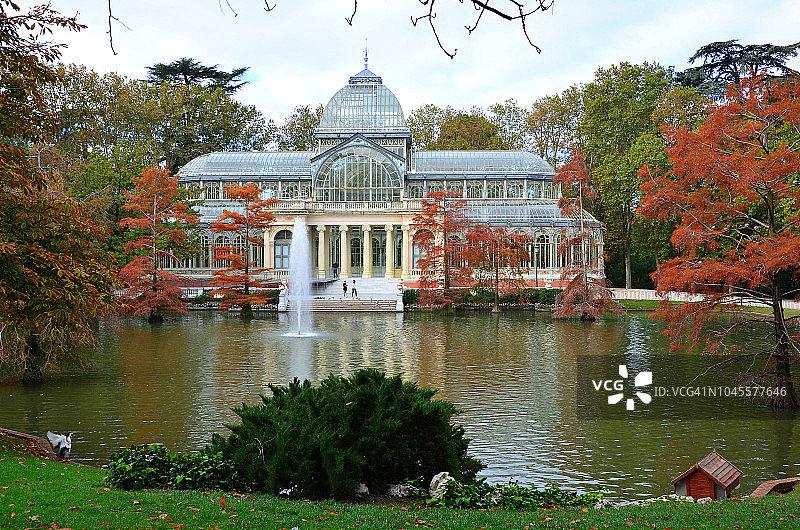 马德里 Retiro 公园水晶宫图片素材
