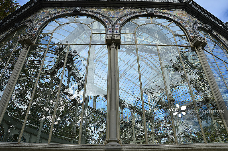 马德里 Retiro 公园水晶宫图片素材