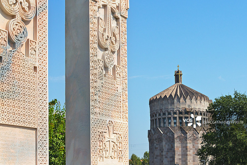 埃奇米阿津大教堂，联合国教科文组织世界遗产，瓦加尔沙帕特，亚美尼亚阿尔马维尔省图片素材