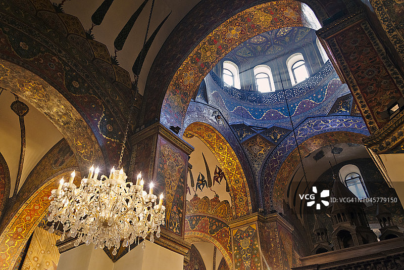 埃奇米阿津主教座堂内部，联合国教科文组织世界遗产，瓦加尔沙帕特，阿尔马维尔省，亚美尼亚图片素材