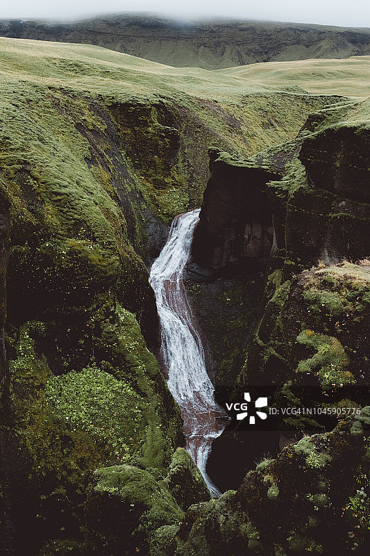 冰岛费亚德拉冈峡谷的壮观景色图片素材