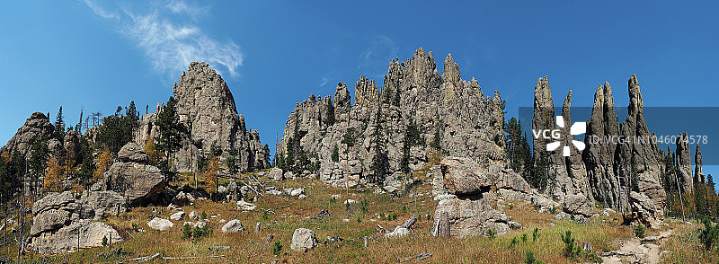 南达科他州大教堂尖顶全景图片素材