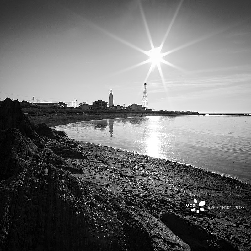 阳光下的 Pointe-au-Père 历史遗址图片素材