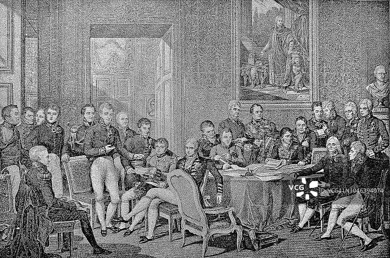 19世纪里程碑：维也纳会议-1814年图片素材