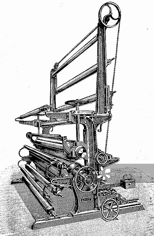 造纸工业：印刷机图片素材